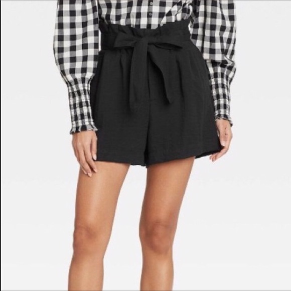 a new day Pants - NWOT HIGH WAISTED DENIM PEPLUM BELTED NAVY…